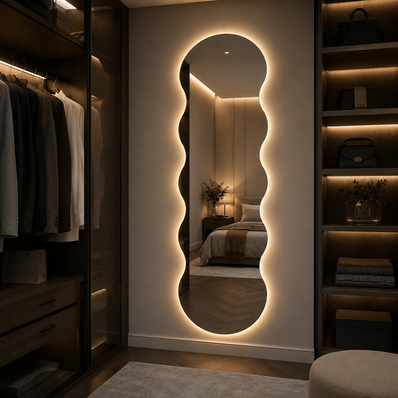 Oglinda LED Premium 60x120cm Buton Touch, 3 Culori Luminoase