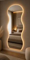 Oglinda LED Premium 70x160cm Buton Touch, 3 Culori Luminoase