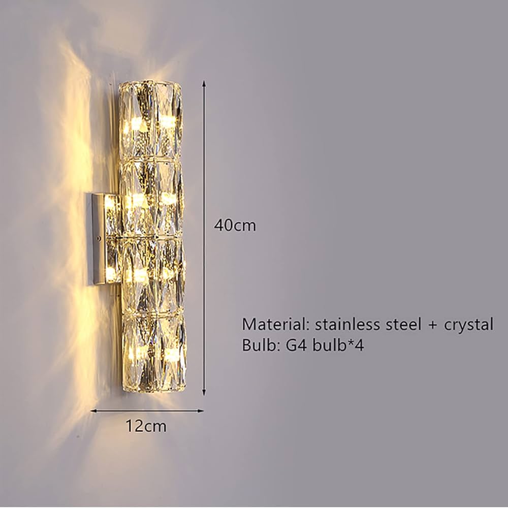 Aplica Crystal LED 40cm 3 Tipuri de Lumini 40W Auriu