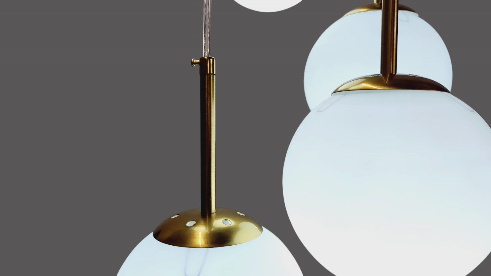 Pendul Moon Reglabil 3xE27 Auriu