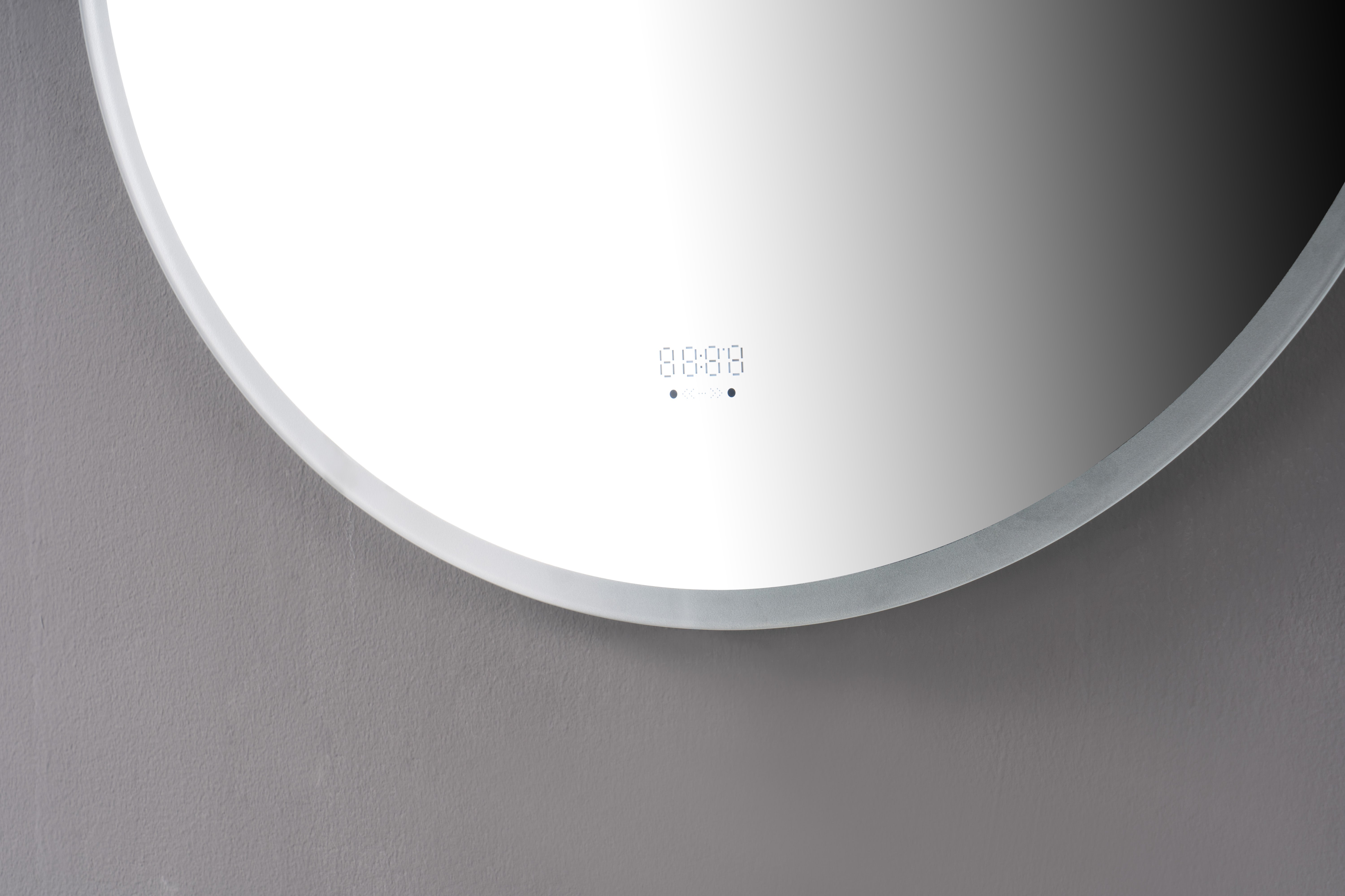 Oglinda LED Smart 80cm Senzor Miscare Dezaburire 3 Culori Luminoase Afisaj Ceas & Temperatura – Sticla Premium 5 mm