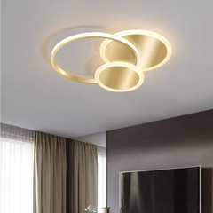 Lustra LED cu Telecomanda Kara 3 Tipuri de Lumini 80W Auriu