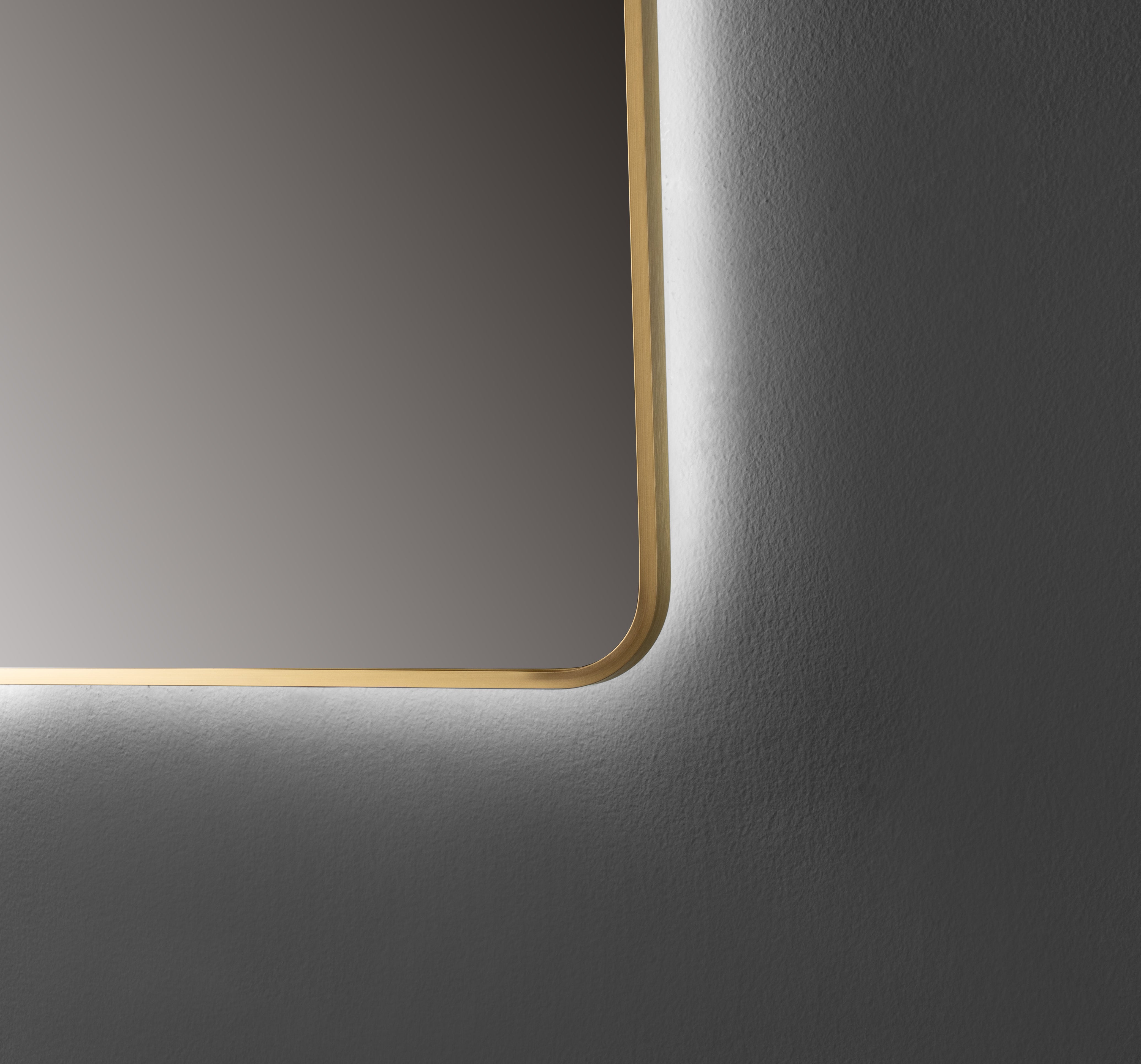 Oglinda LED Premium 80x80cm Rama Aurie Touch 3 Culori Luminoase