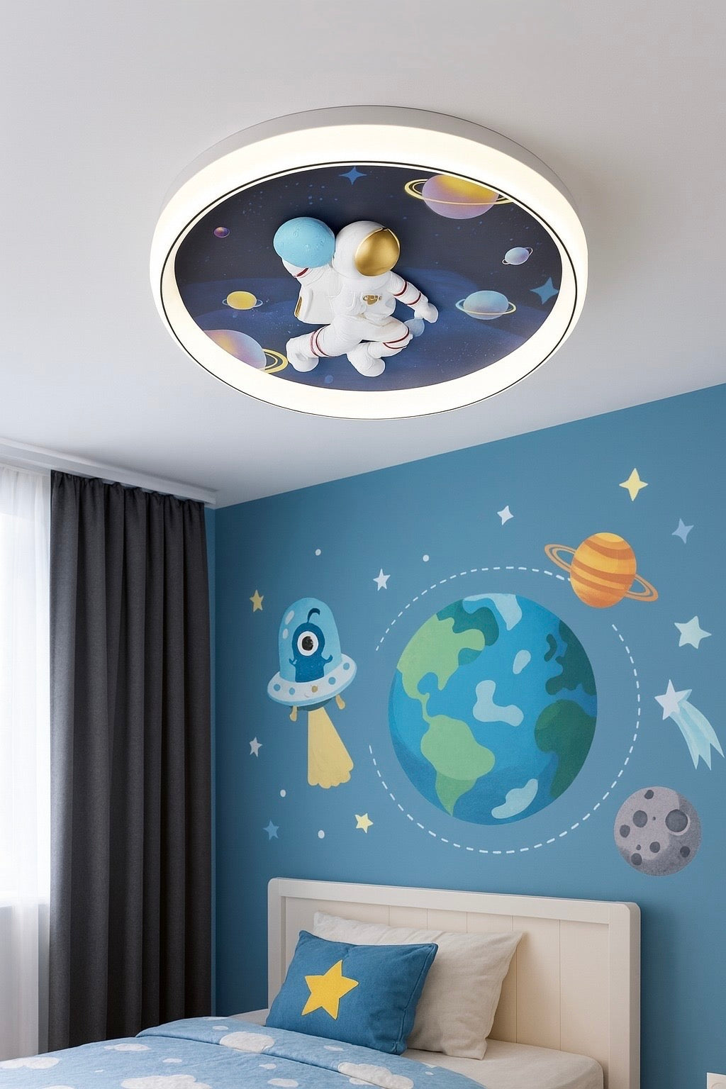Lustra LED Copii 96W 50cm cu Telecomanda 3 Tipuri de Lumini