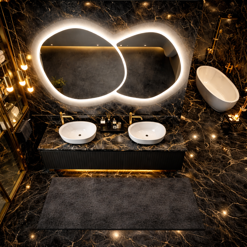 Oglinda LED Premium 140x80cm Touch 3 Culori Luminoase – Sticla Premium 5 mm