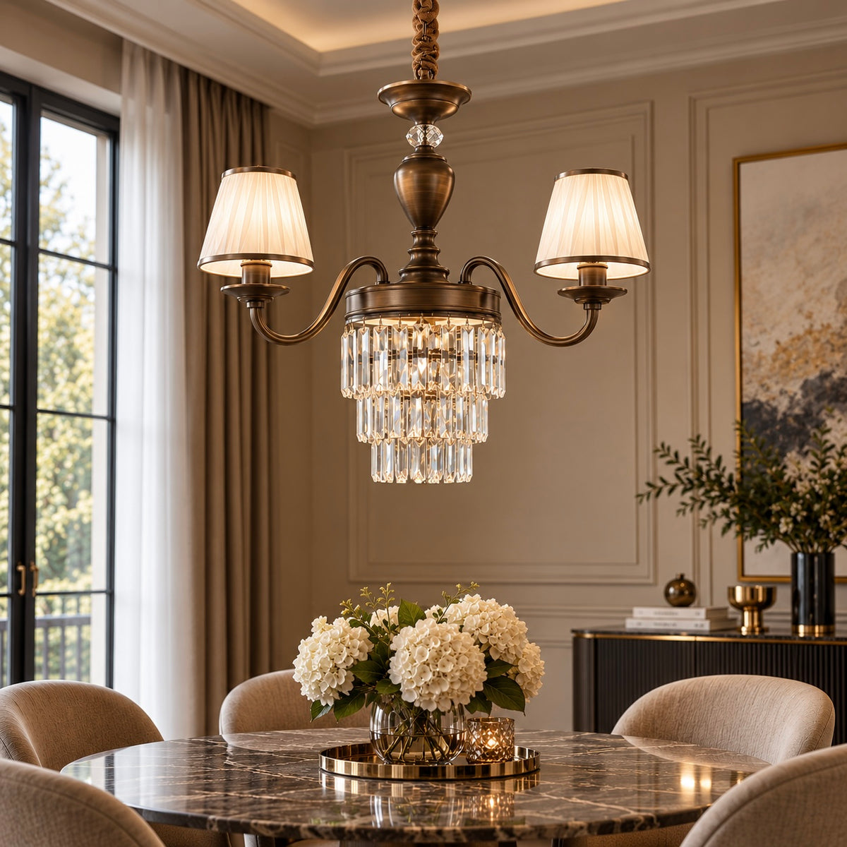 Candelabru Maro Bec+LED cu 3 Brate