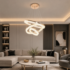 Pendul LED 50cm 70W Stace 3 Tipuri de Lumini Auriu