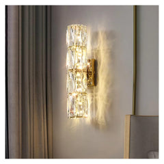 Aplica Crystal LED 40cm 3 Tipuri de Lumini 40W Auriu