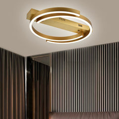 Lustra LED cu Telecomanda Kara 3 Tipuri de Lumini 66W Auriu