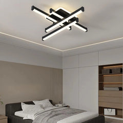 Lustra LED cu Telecomanda Zang 3 Tipuri de Lumini 90W Negru