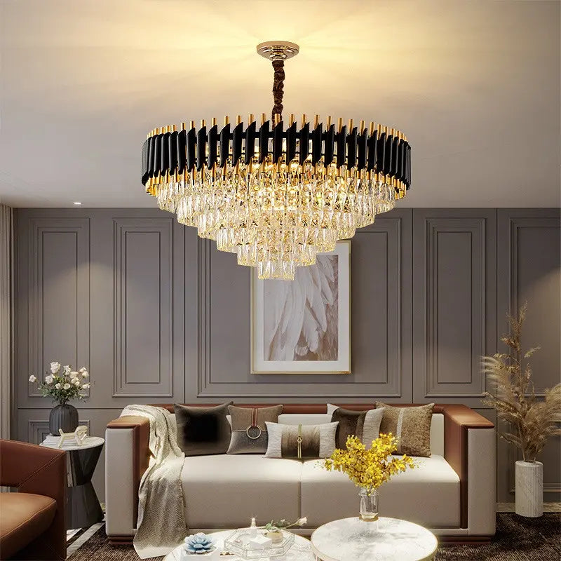 Candelabru Kimberly Diametru 60cm Negru + Auriu
