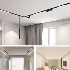 Banda LED 10W Lumina Neutra Sina Magnetica Aplicata Negru