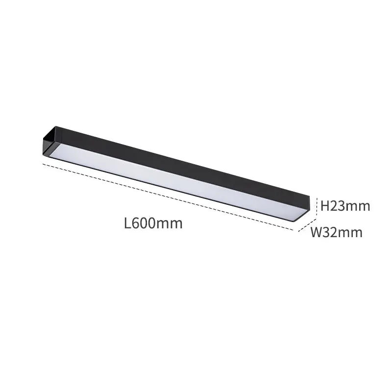 Banda LED 20W Lumina Calda Sina Magnetica Aplicata Negru