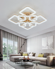 Lustra LED 192W cu Telecomanda Elsabe 3 Tipuri de Lumini Auriu