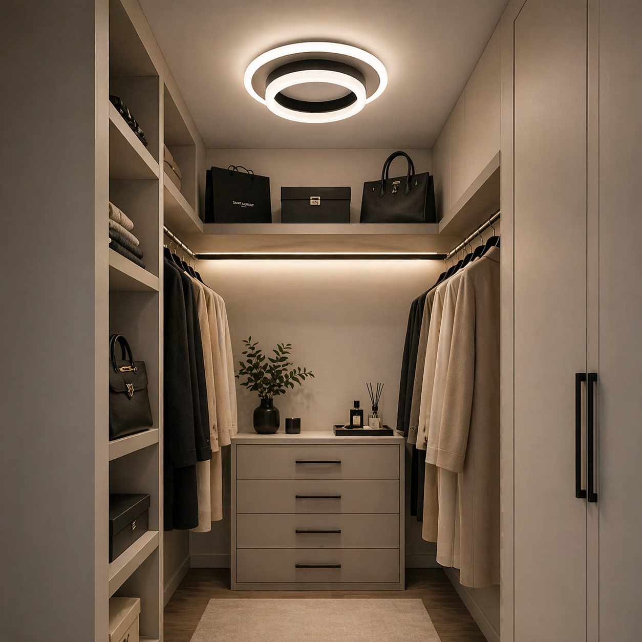 Aplica LED Diametru 25cm 41W Urban 3 Tipuri de Lumini Negru