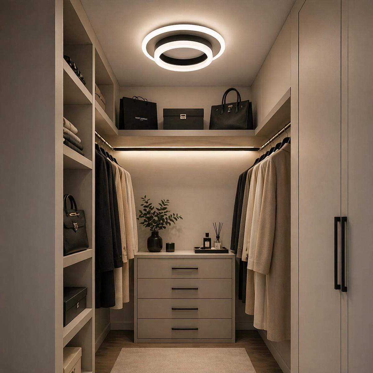 Aplica LED Diametru 25cm 41W Urban 3 Tipuri de Lumini Negru