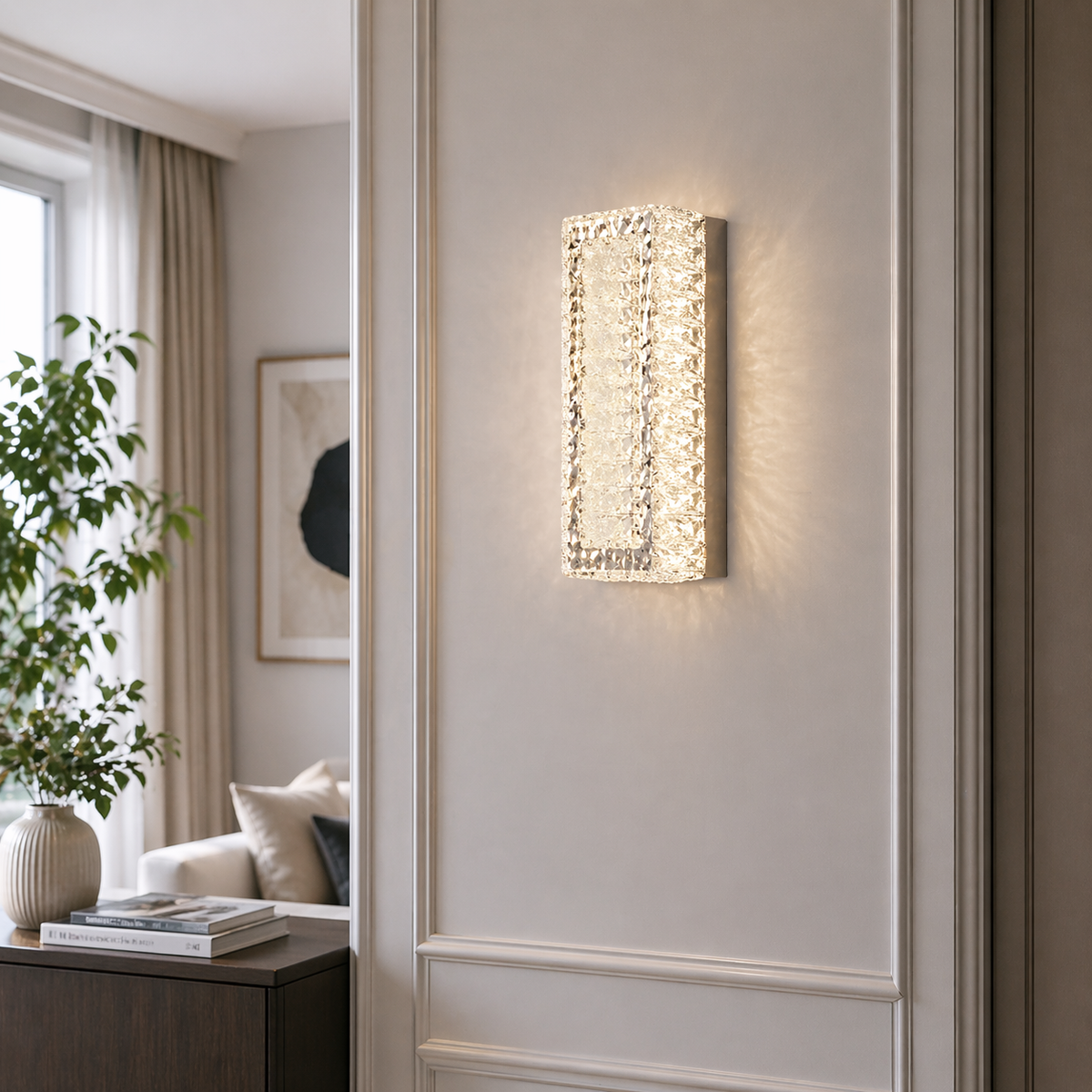 Aplica Crystal LED 3 Tipuri de Lumini 24W Argintiu
