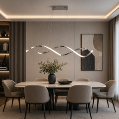 Pendul LED 80cm 76W cu Telecomanda Trinity 3 Tipuri de Lumini Crom