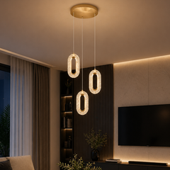 Pendul LED 30W cu Telecomanda Urban 3 Tipuri de Lumini Auriu