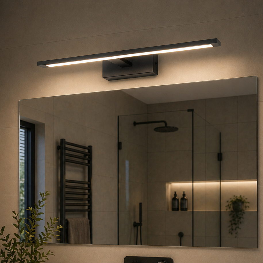 Aplica LED Baie 42cm Urban 3 Tipuri de Lumini Negru
