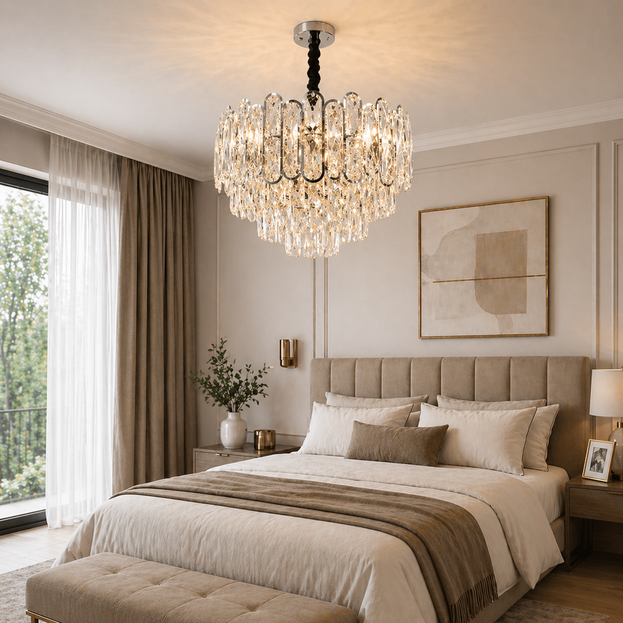 Candelabru Pavo Diametru 40cm Argintiu