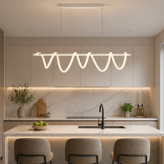 Pendul LED 90cm 94W cu Telecomanda Trinity 3 Tipuri de Lumini Alb