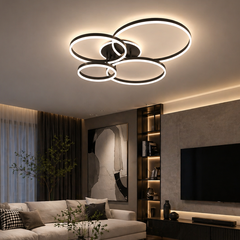 Lustra LED cu Telecomanda Azele 3 Tipuri de Lumini 360W Negru