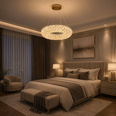Pendul LED 40cm 40W Glow 3 Tipuri de Lumini Auriu