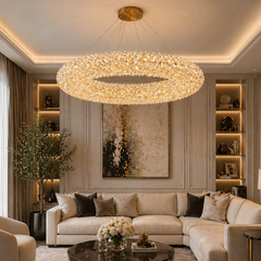 Pendul LED 60cm 80W Glow 3 Tipuri de Lumini Auriu