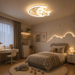Lustra LED cu Telecomanda Star 3 Tipuri de Lumini 80W Alb