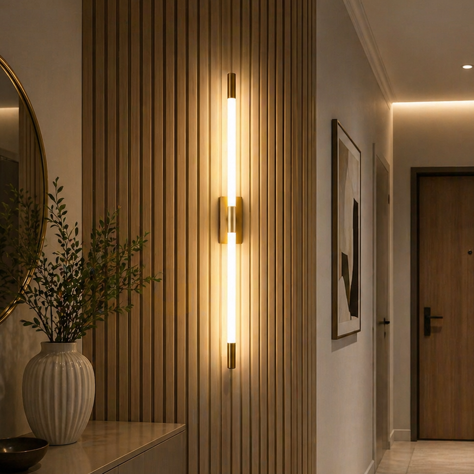 Aplica LED 60cm 16W Urban 3 Tipuri de Lumini Auriu