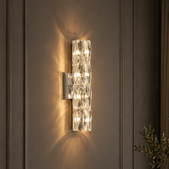 Aplica Crystal LED 40cm 3 Tipuri de Lumini 40W Argintiu