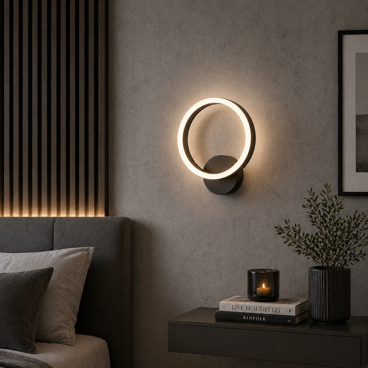 Aplica LED Diametru 20cm 15W Urban 3 Tipuri de Lumini Negru
