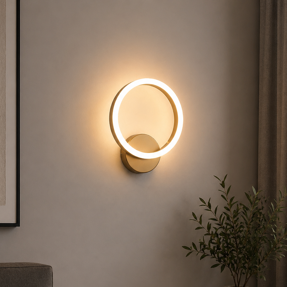 Aplica LED Diametru 20cm 15W Urban 3 Tipuri de Lumini Auriu