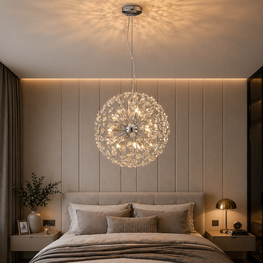 Candelabru Comet Diametru 40cm Argintiu