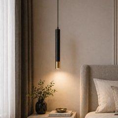 Pendul LED Urban 40cm Negru + Auriu