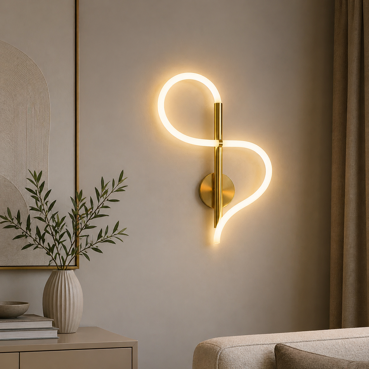 Aplica LED 40cm 15W Urban 3 Tipuri de Lumini Auriu