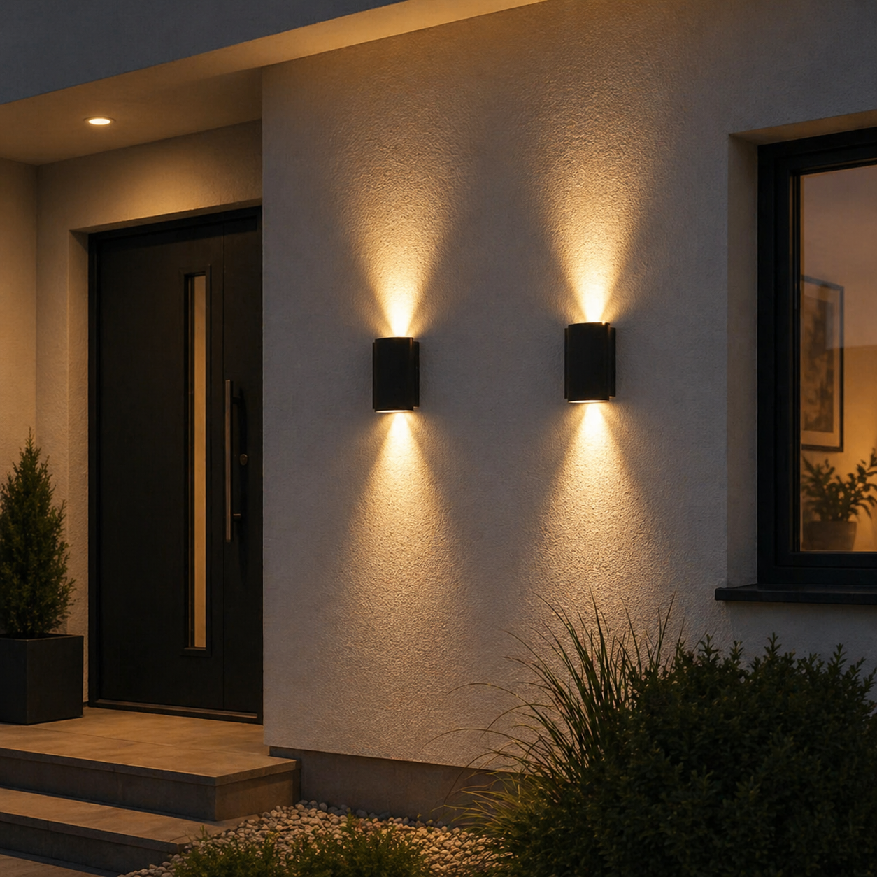 Aplica LED Exterior Cube Lumina Calda 3000K 6W Negru