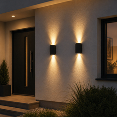 Aplica LED Exterior Cube Lumina Calda 3000K 6W Negru