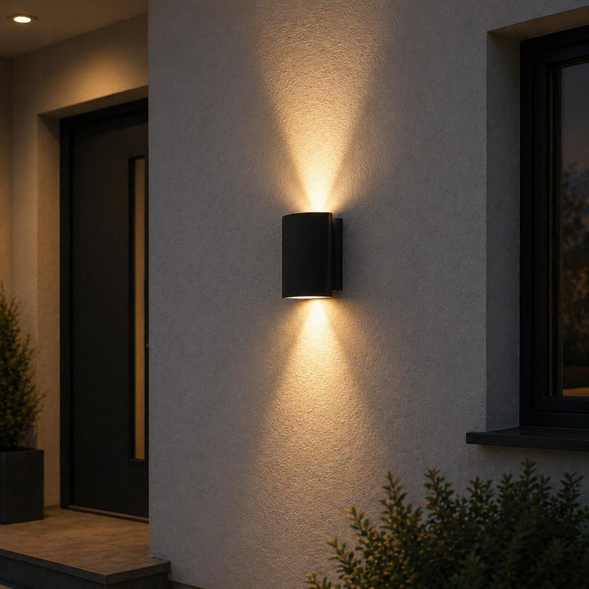 Aplica LED Exterior Cube Lumina Calda 3000K 6W Negru