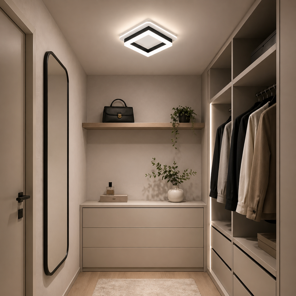 Aplica LED Diametru 25x25cm 41W Urban 3 Tipuri de Lumini Negru