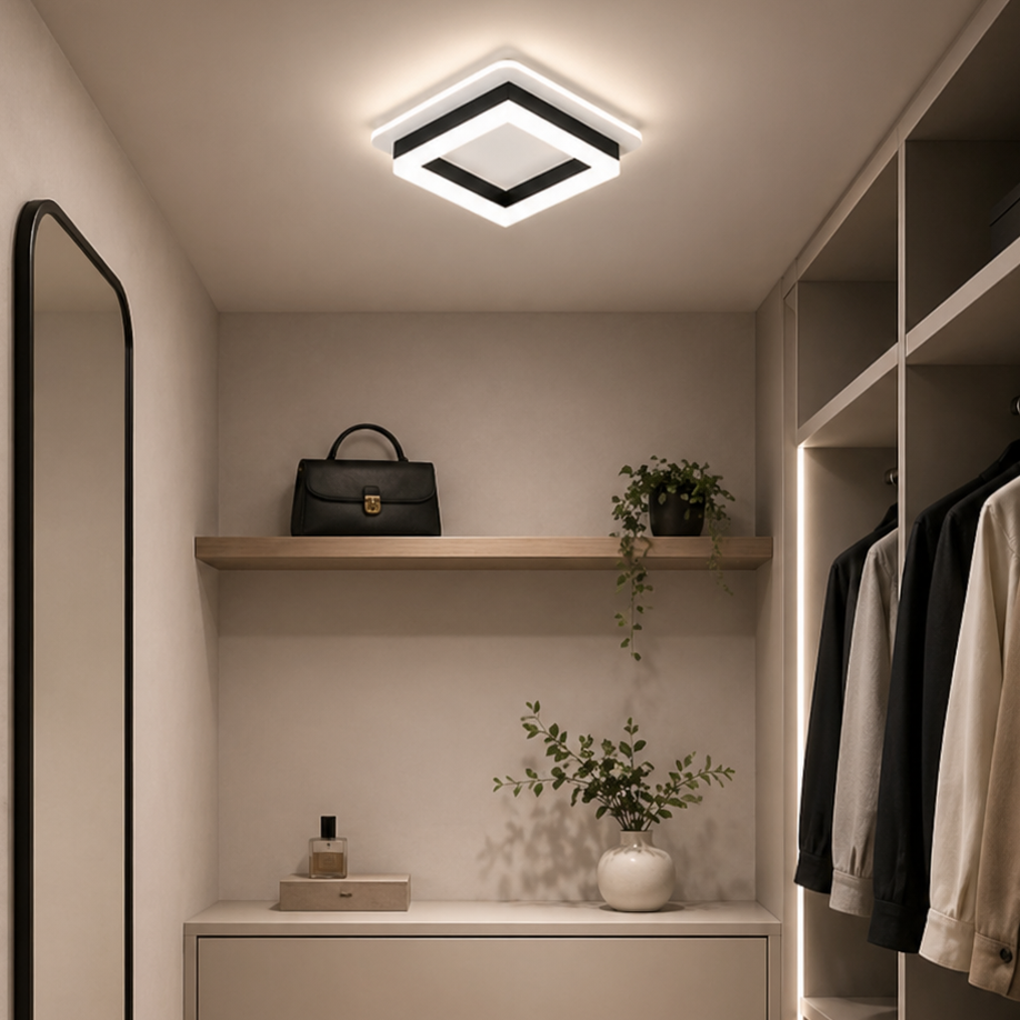 Aplica LED Diametru 25x25cm 41W Urban 3 Tipuri de Lumini Negru