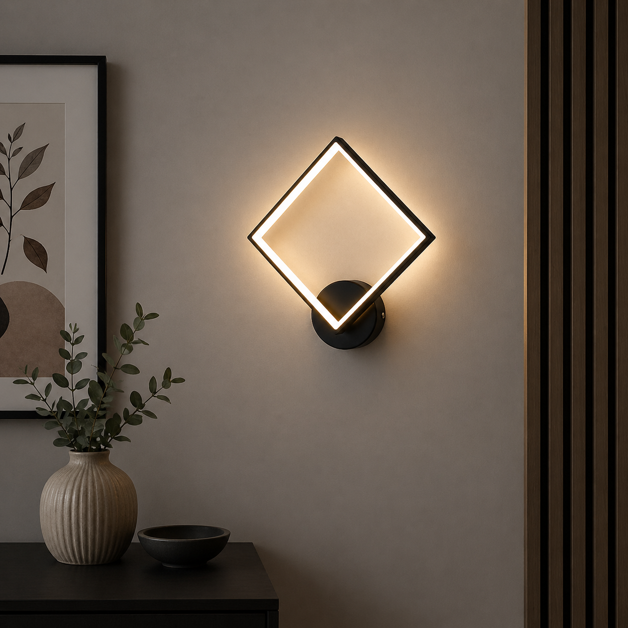 Aplica LED Diametru 20x20cm 15W Urban 3 Tipuri de Lumini Negru