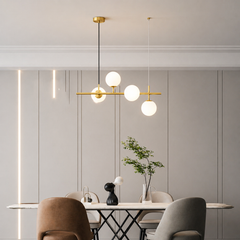 Pendul Jolie Reglabil 4xE27 70cm Auriu