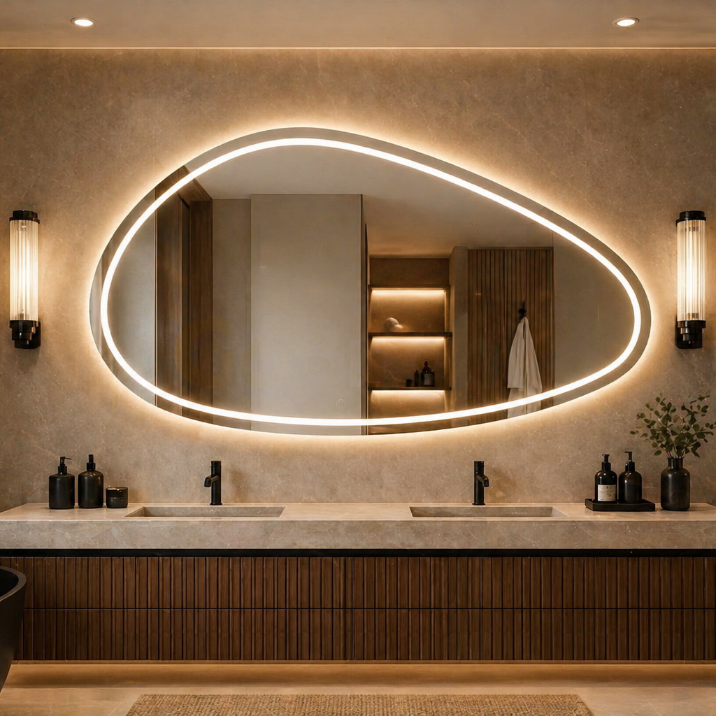 Oglinda LED Premium 160x85cm Touch 3 Culori Luminoase