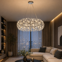 Candelabru Comet Oval Diametru 60cm Argintiu