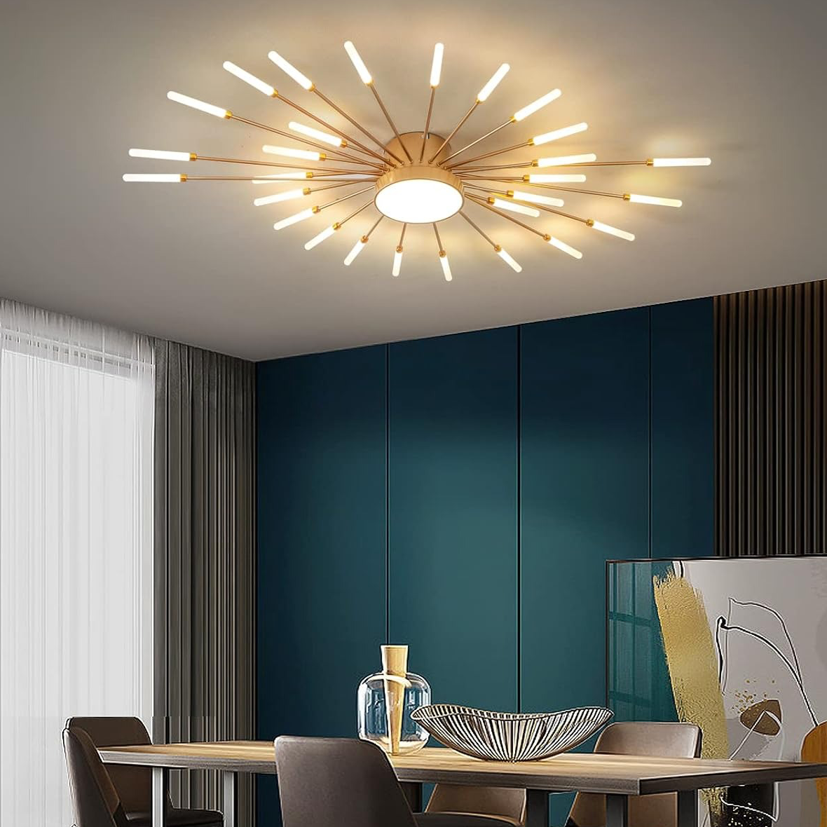 Lustra LED 60W Extra Light Auriu