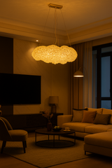 Pendul Norisor Cristale Glow 8xE27 Auriu