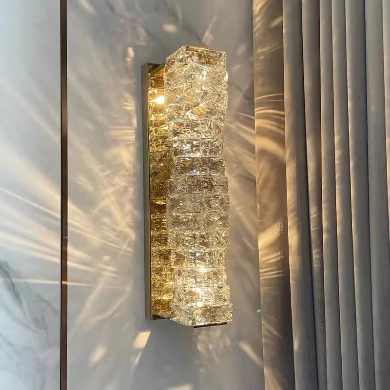 Aplica Crystal LED 46cm 3 Tipuri de Lumini 40W Auriu
