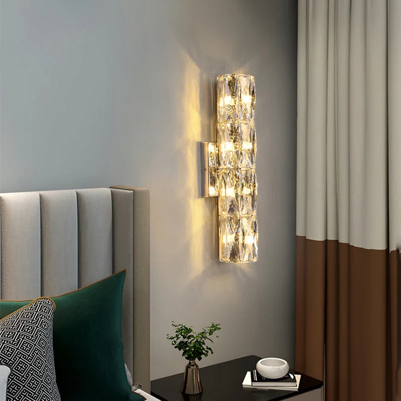 Aplica Crystal LED 40cm 3 Tipuri de Lumini 40W Argintiu